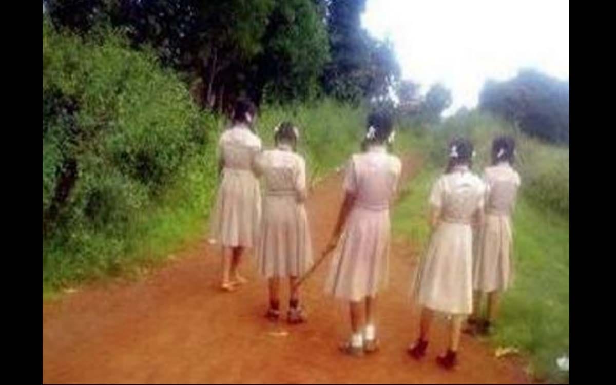 girls carry sticks with them for saving themselves from eveteasing