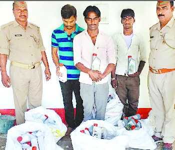 Three arrested for selling fake Mobil Oil