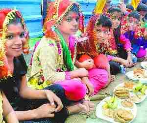 Navratri ends with Kanya Bhoj