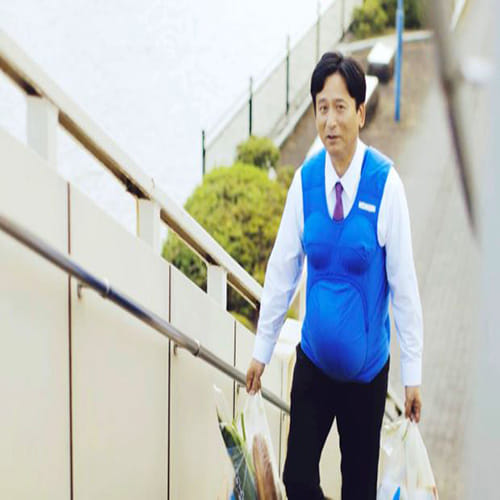 three Japanese Governors wearing 'pregnancy vests