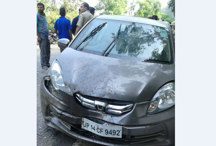  Haryana Roadways Bus Crush three Cars at Nahan, one Died, live photos