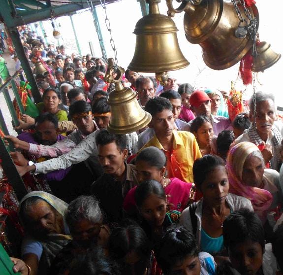 More than fifteen thousand pilgrims visit the goddess