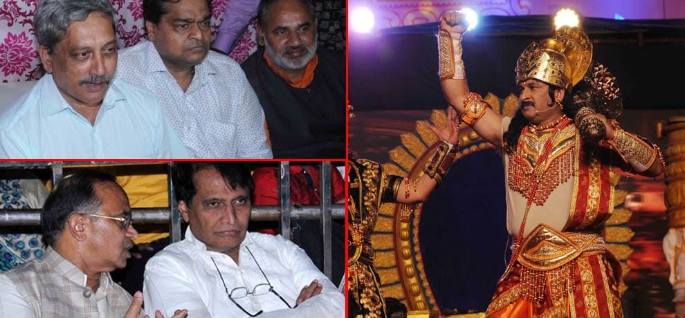 surgical strike praised in ramlila by bjp mp manoj tiwari who is playing angad in ramlila