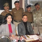 SP Soumya Sambasivan giving training to school & college girls to fight against eve teasing