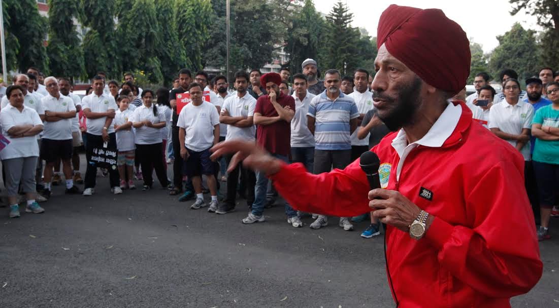 chandigarh pgi doctors awareness walk with flying sikh milkha singh on world arthritis day