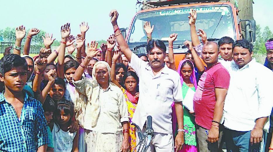 Villagers held a three-hour jam bypass