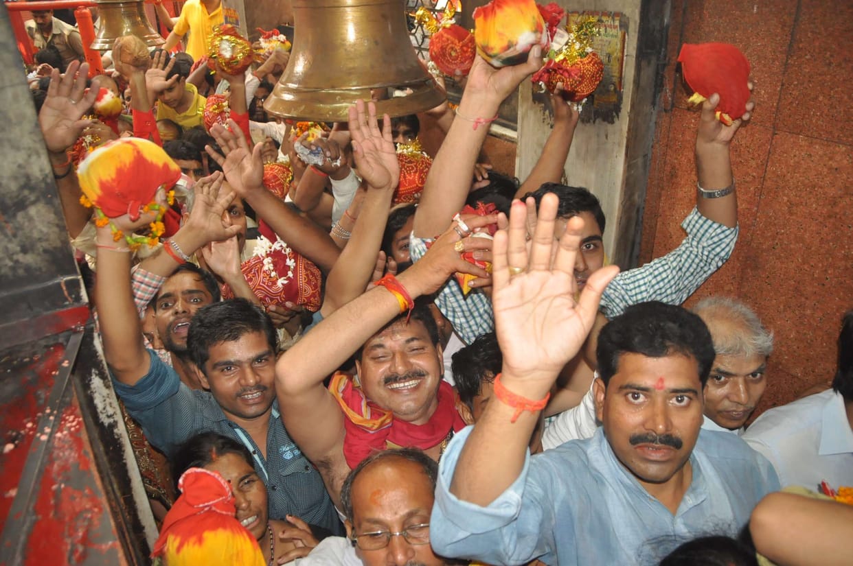 Heads bowed in reverence on Mahanavami