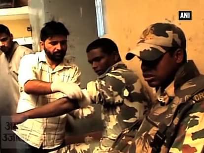 grenade attack on crpf, 2 injured
