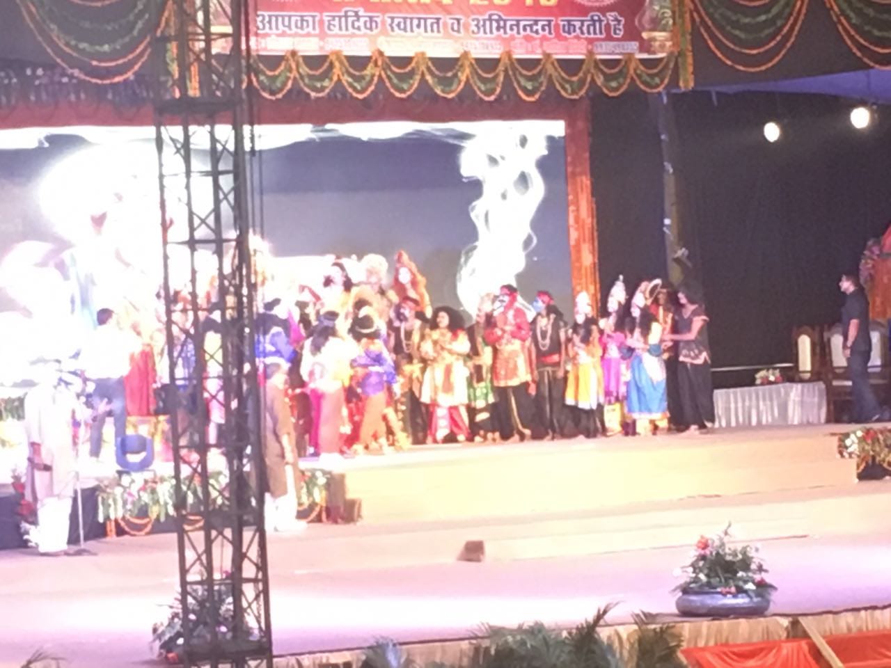 Prime minister narendra Modi in Ramlila in lucknow.