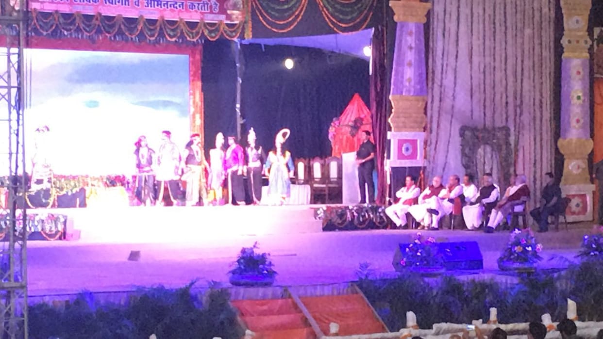 Prime minister narendra Modi in Ramlila in lucknow.