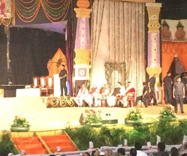 Prime minister narendra Modi in Ramlila in lucknow.