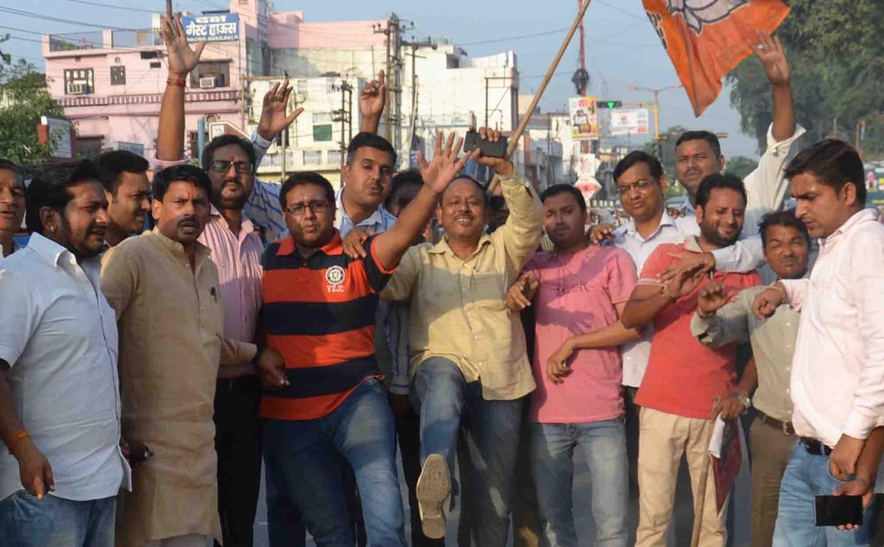 Only BJP form of Ravana effigy blew Congress