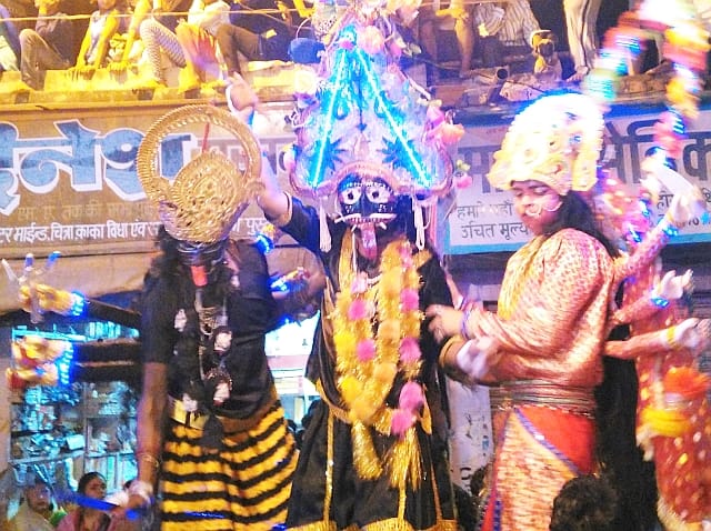 Derived from the fanfare procession of Goddess Durga