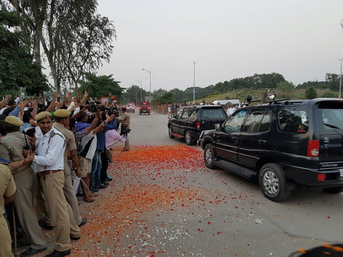 breach in prime minister modi security in lucknow