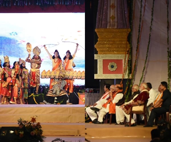 prime minister narendra modi in lucknow on vijay dashmi.