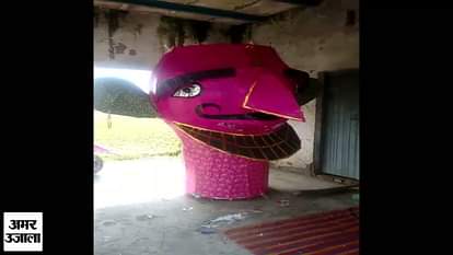 ravan effiggy burnt in aligarh