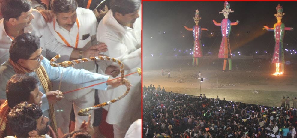 When Ravana burning drew crowds, then the victory of good over evil was