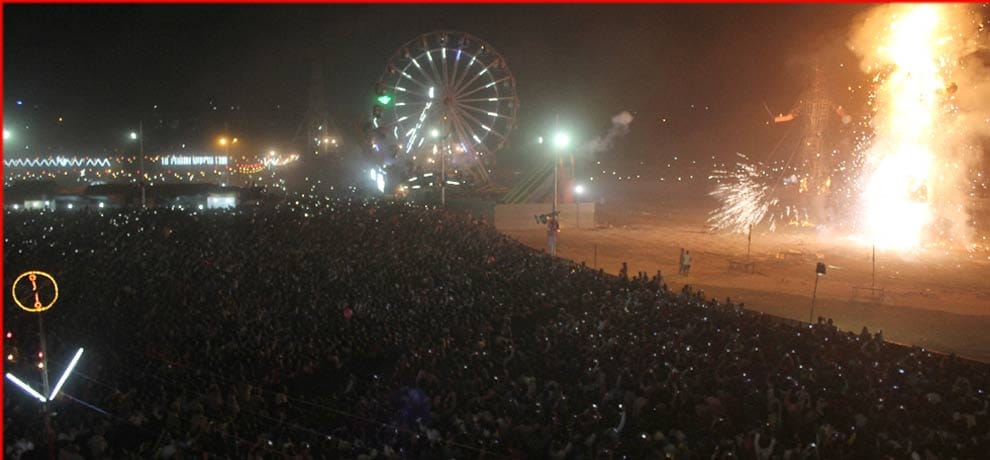 When Ravana burning drew crowds, then the victory of good over evil was
