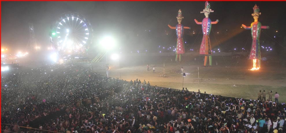 When Ravana burning drew crowds, then the victory of good over evil was