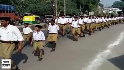 RSS march in Agra on the occasion of Vijayadashami