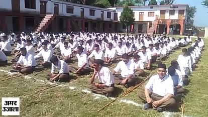 rss marches on  dehradun streets