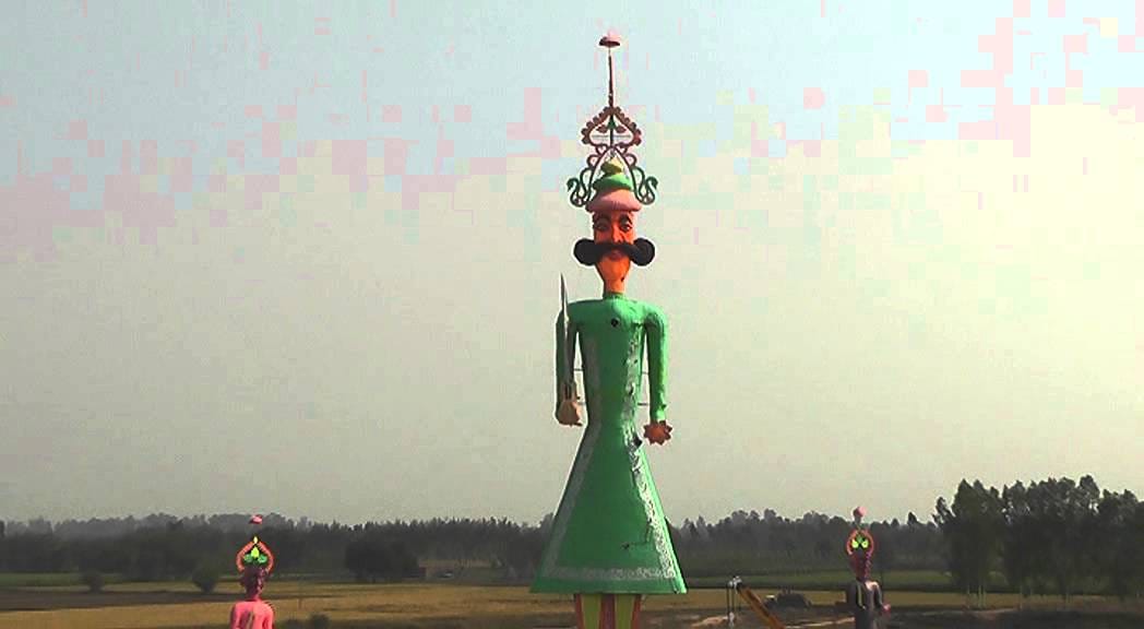 world's highest statue of ravana ready to burn and to record name in guiness book