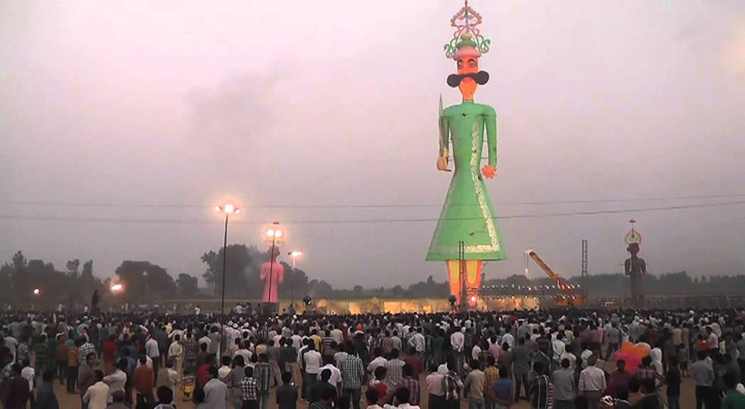 world's highest statue of ravana ready to burn and to record name in guiness book