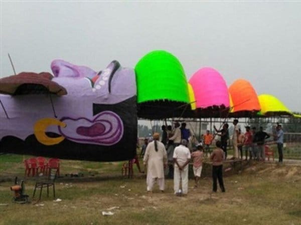 world's highest statue of ravana ready to burn and to record name in guiness book