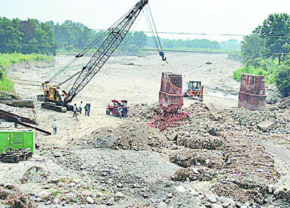 Became a pillar of the old railway bridge barrier