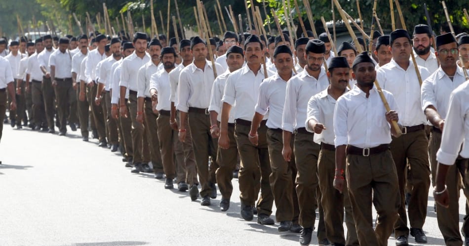 chandigarh RSS, volunteers, in uniform, appeared