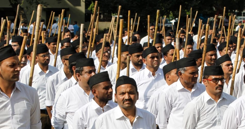 chandigarh RSS, volunteers, in uniform, appeared