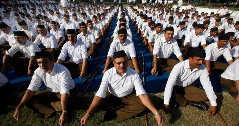 chandigarh RSS, volunteers, in uniform, appeared