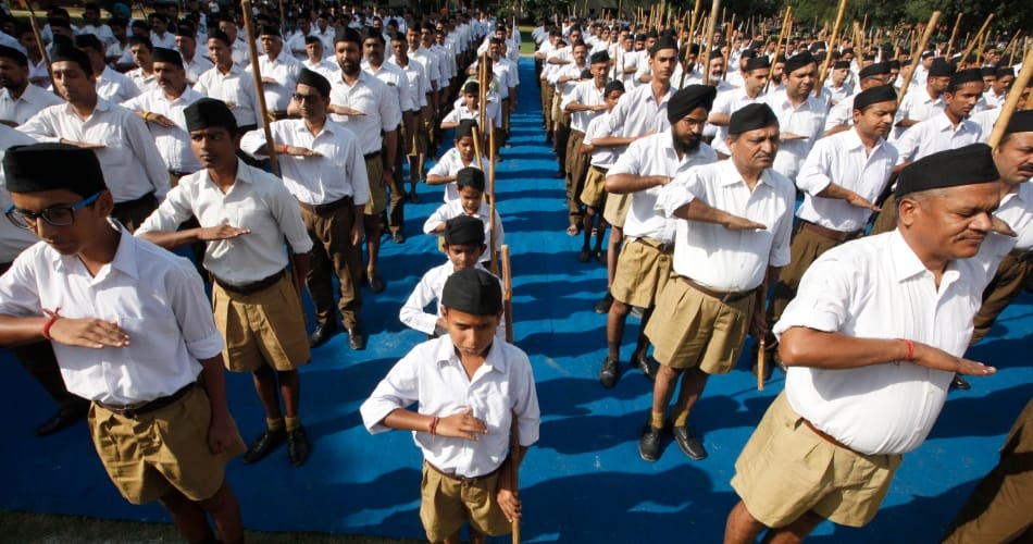 chandigarh RSS, volunteers, in uniform, appeared