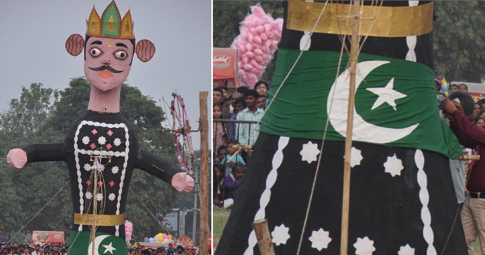 Vijayadashami, Dussehra Pooja Vidhanam, Pakistaan flag burnt