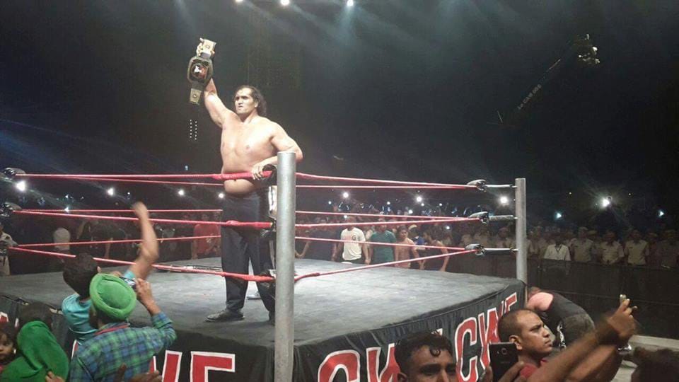 See the Khali revenge, foreign wrestlers beaten with chair in the ring in panipat