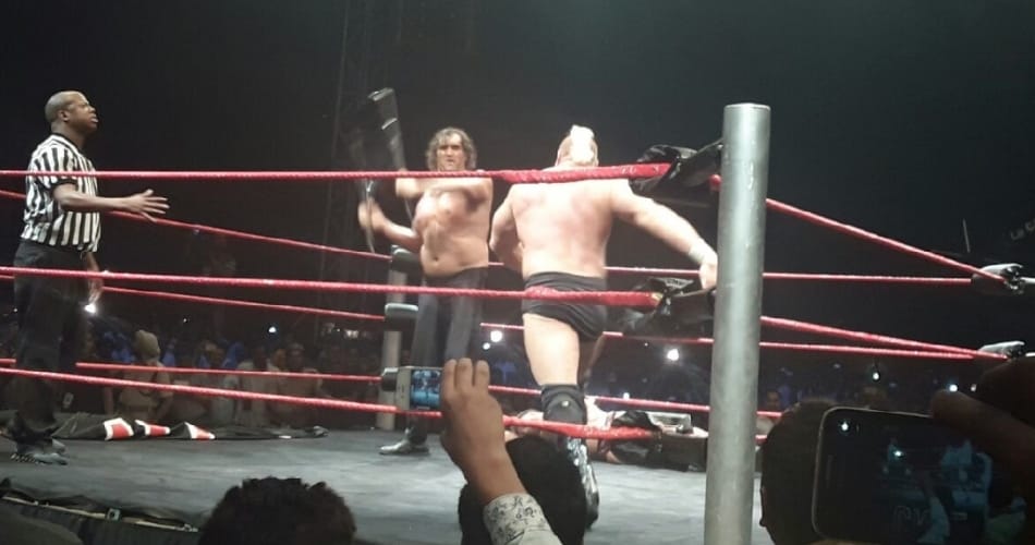 See the Khali revenge, foreign wrestlers beaten with chair in the ring in panipat