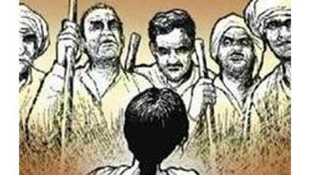  woman beaten in front of panchayat