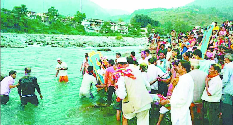 The Durga Puja festival with idol immersion