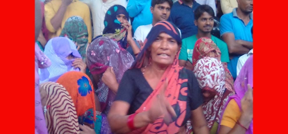 Retail dealers after looting, killing villagers by placing the bodies in the street performance