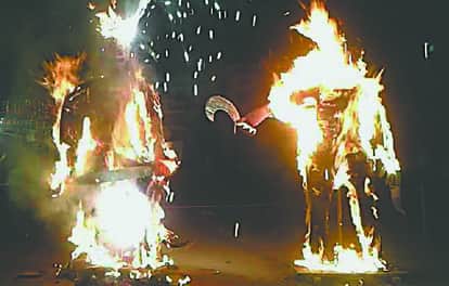 MP News: Even Ravana was not spared, thieves stole the fireworks brought for the effigy of Dashanan in Guna.