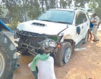 jind, harayana, crime news, accident, road accident, ssp vicale, 1 person injured,  harayana
