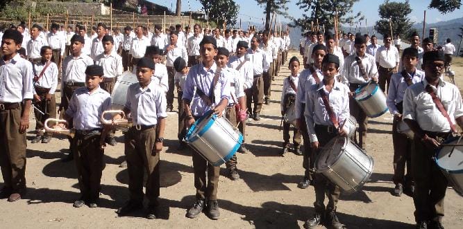 RSS route march in almora