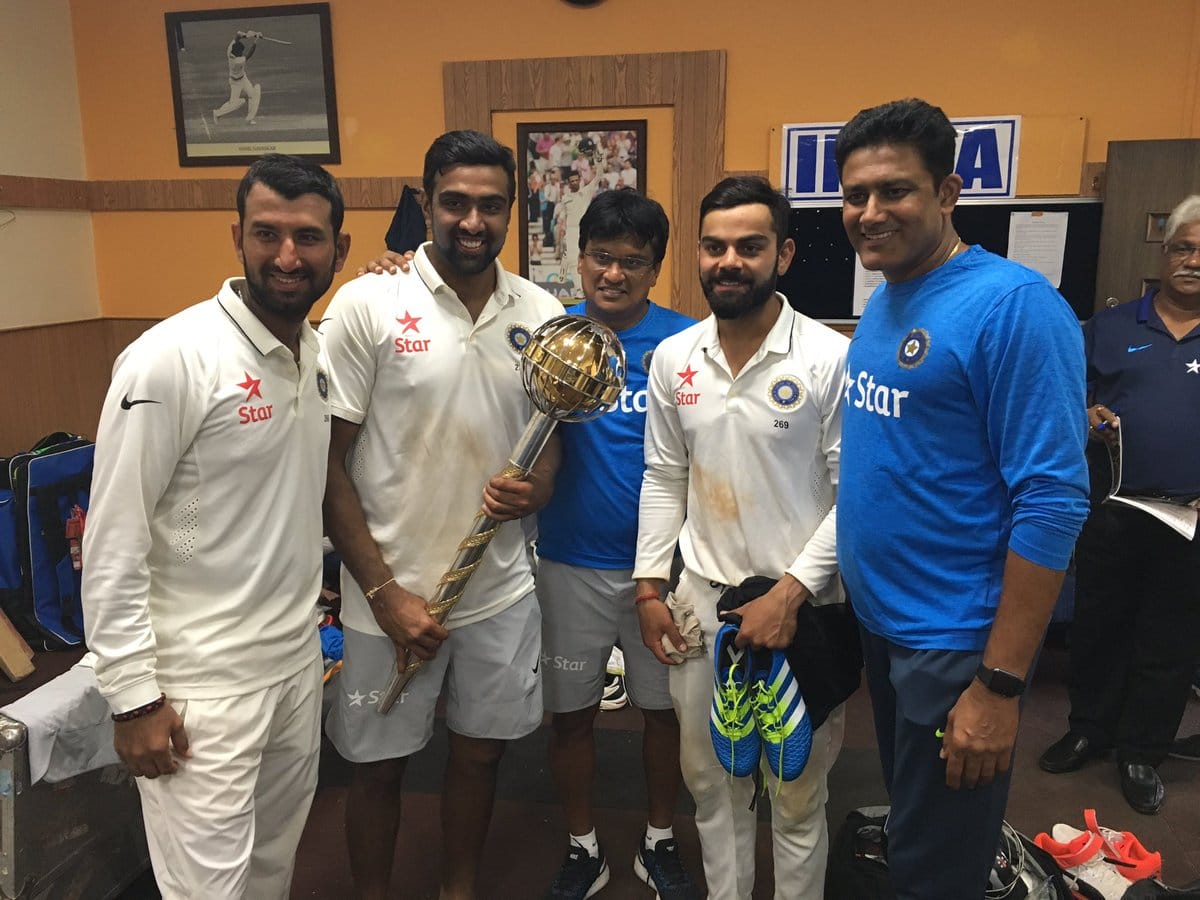 Indian Player Celebrates As Sunil Gavaskar Presented ICC Mace To Virat Kohli