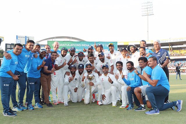 Indian Player Celebrates As Sunil Gavaskar Presented ICC Mace To Virat Kohli