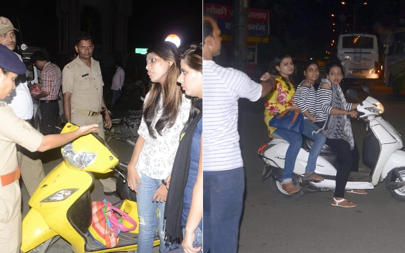girls excuses on traffic rule checking
