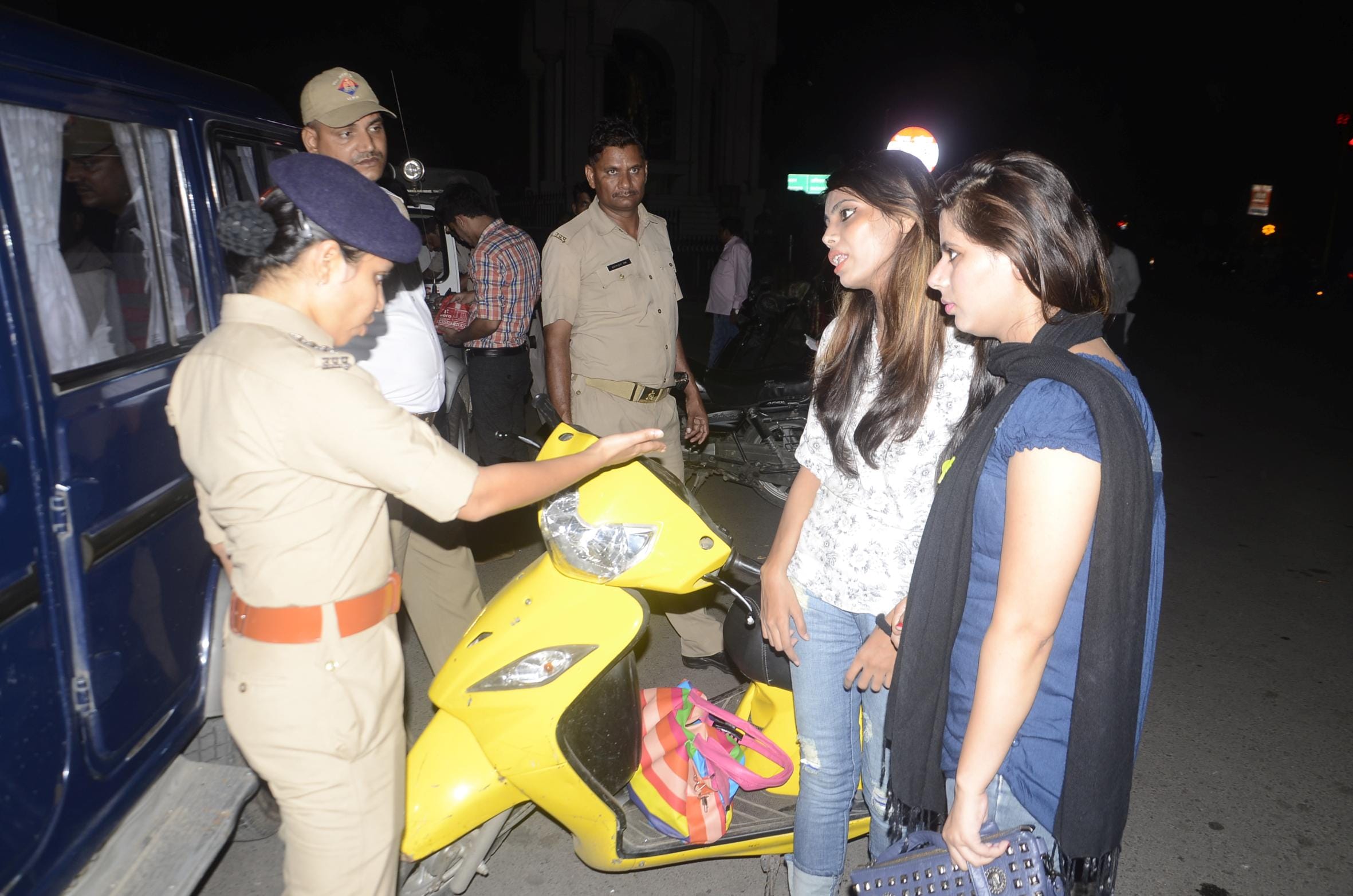 girls excuses on traffic rule checking