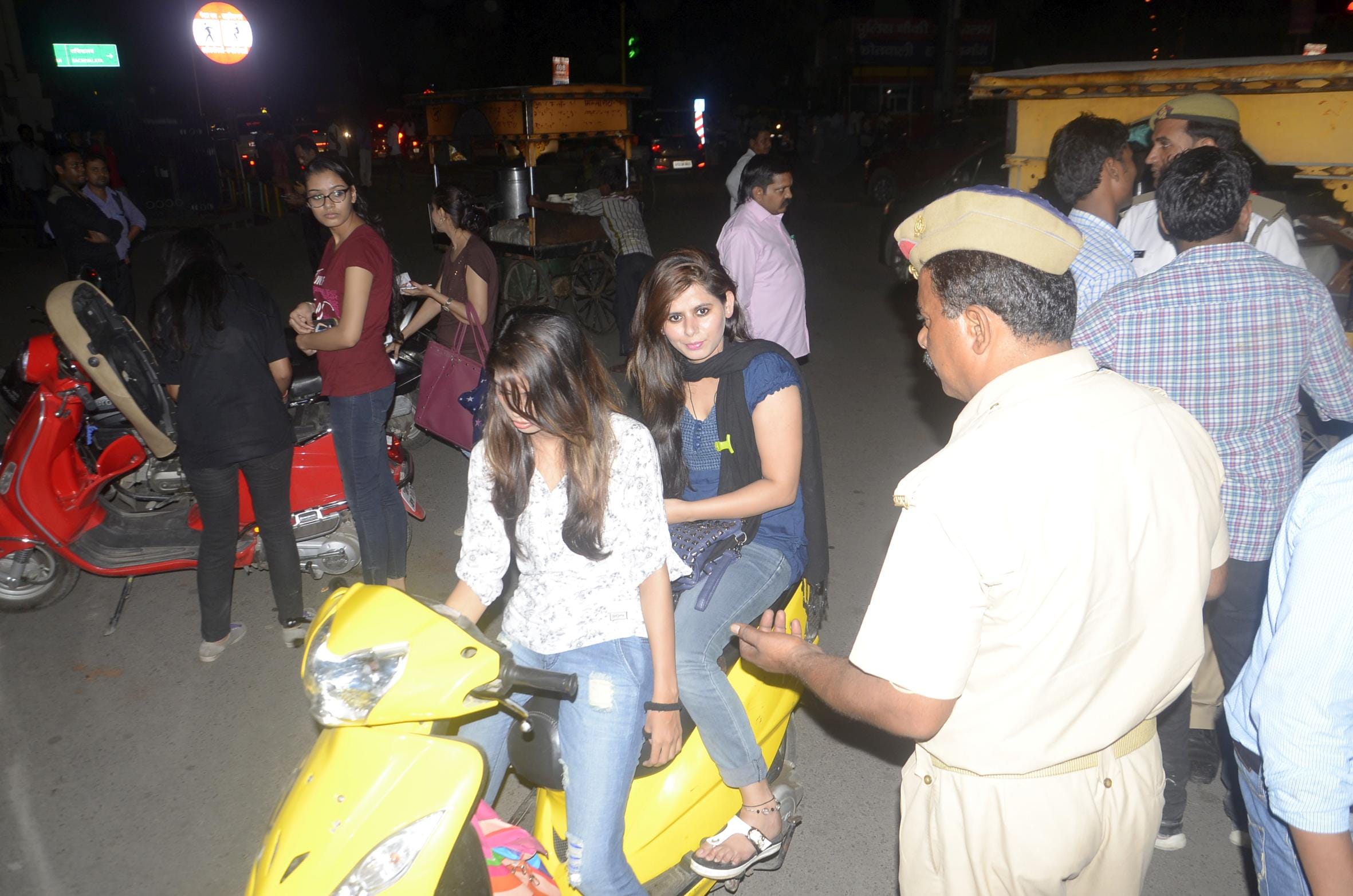 girls excuses on traffic rule checking