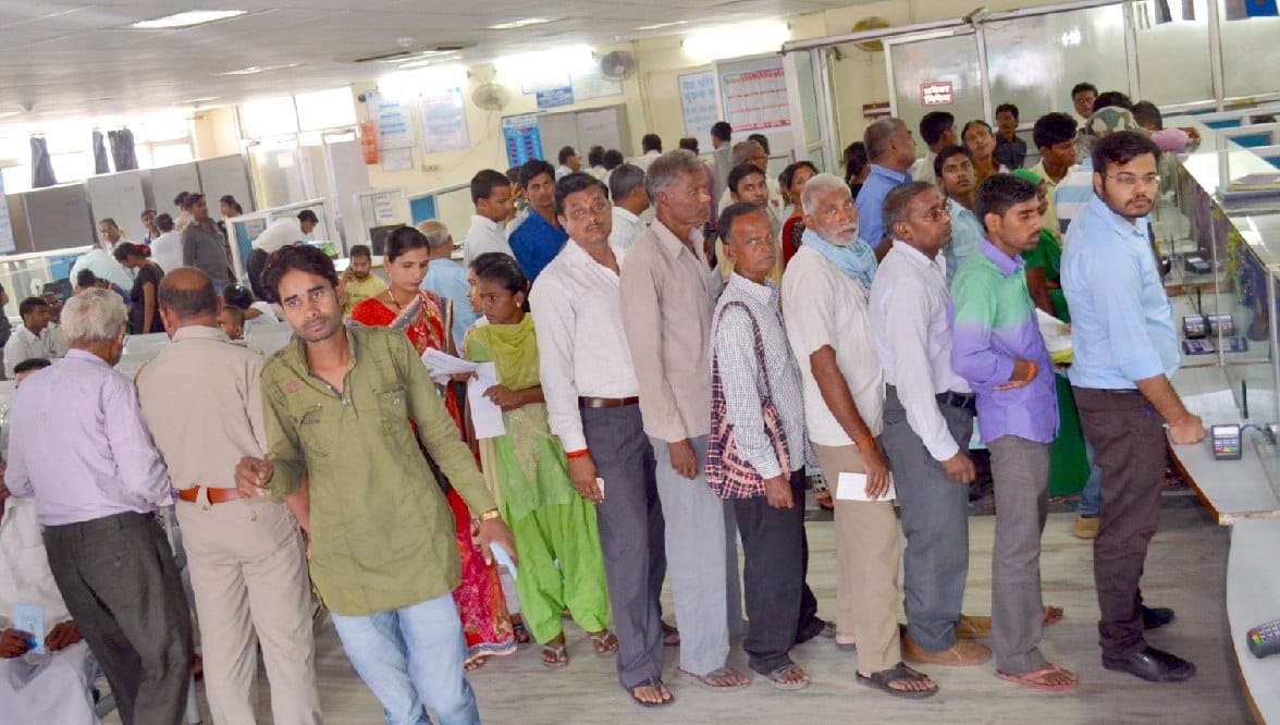 Five days later bank opened people descended
