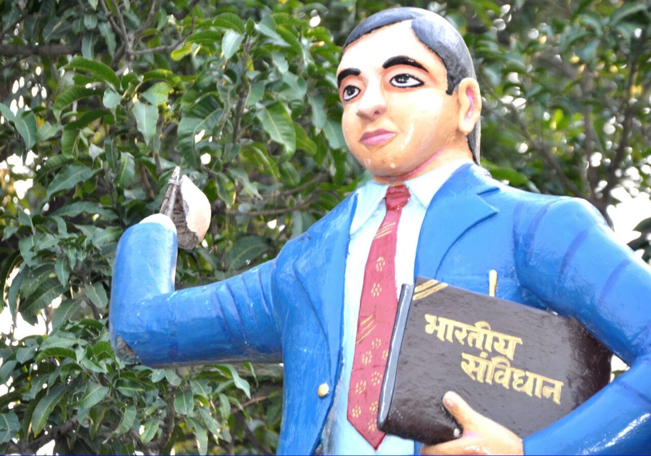 ambedkar statue broken in faizabad