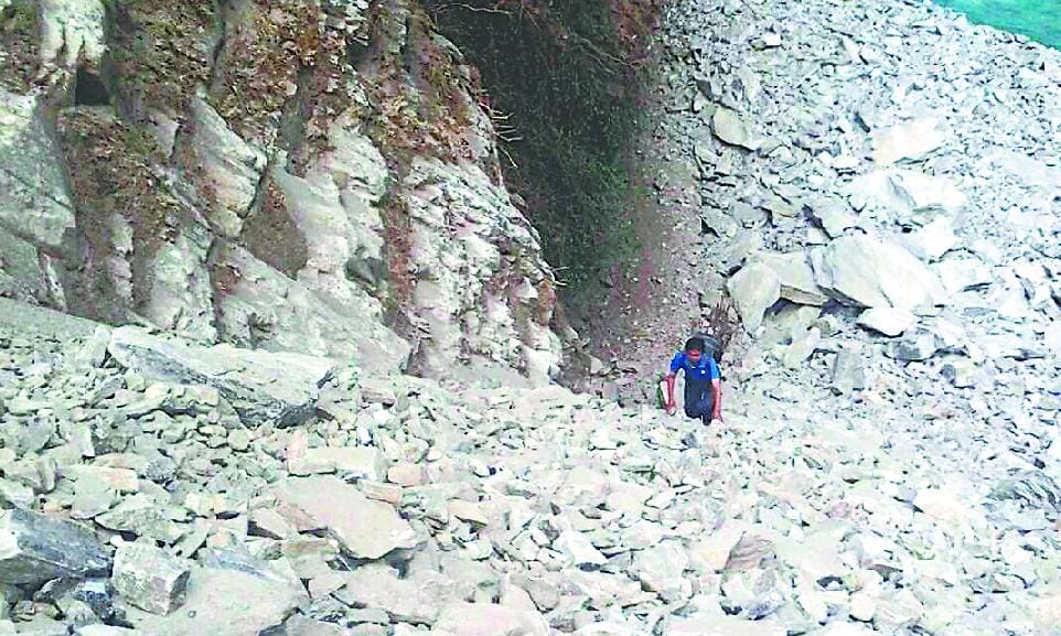 Kailash Mansarovar broken hiking route